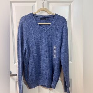 Nautica Men's V-Neck Sweater in Blue